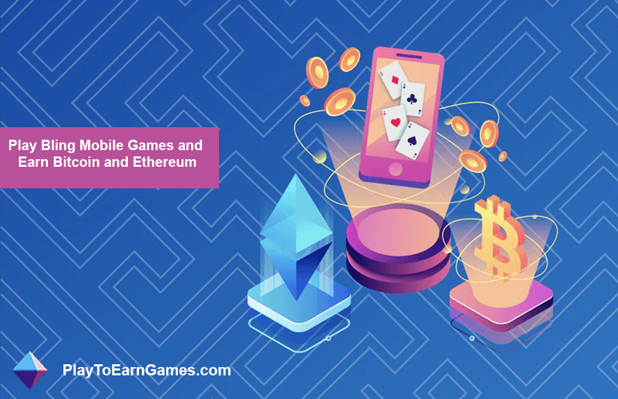 Juega juegos móviles Bling y gana Bitcoin y Ethereum