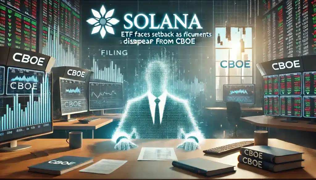 Mystery Unfolds: Solana ETF Filing Vanishes from CBOE Records