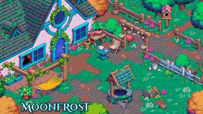 Moonfrost es un juego multijugador en 2D, gratuito, para ganar dinero, de simulación de vida y de rol para móviles y PC.