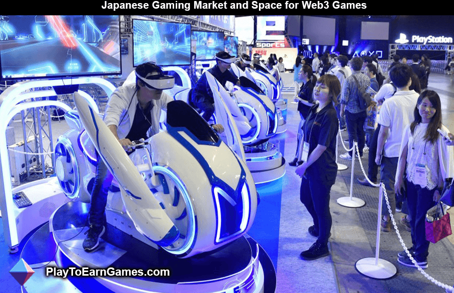 Mercado de juegos japonés y espacio para juegos Web3