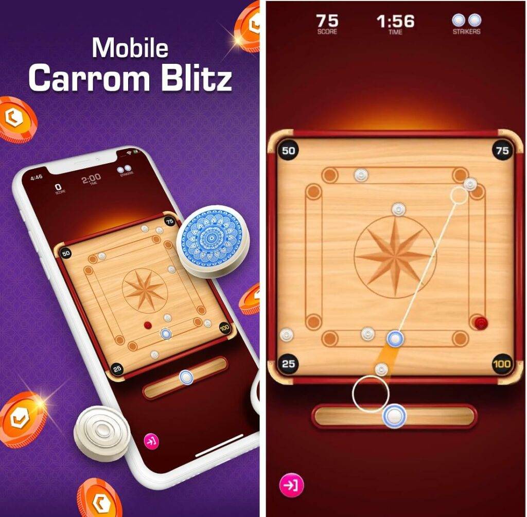 Carrom Blitz: Juega por fichas $RLY - Juego para Android con Blockchain